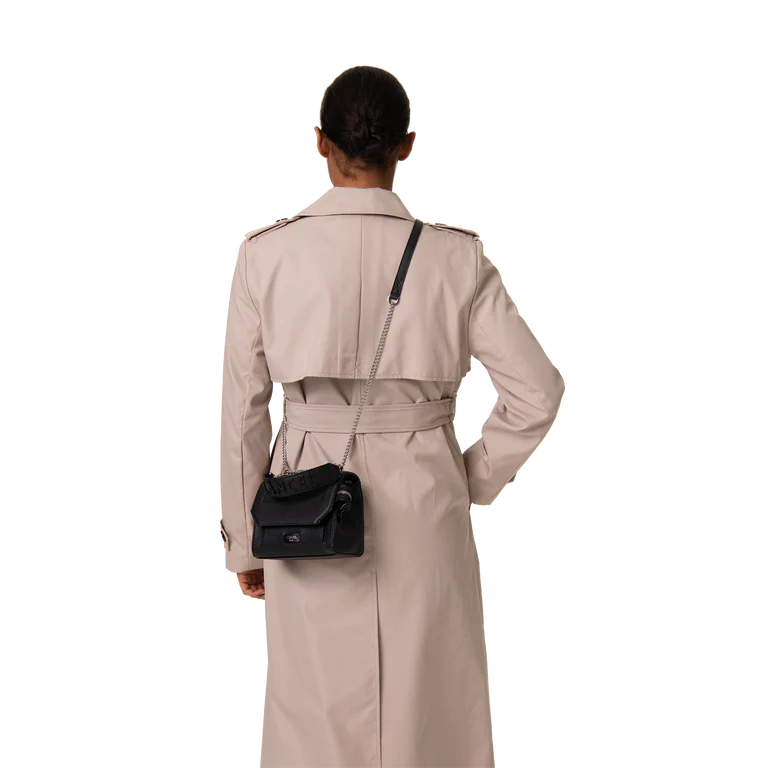 NINON - Noir - Sac rabat S