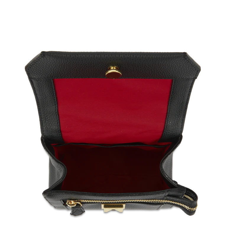 Ninon - Noir/Doré - Sac rabat S
