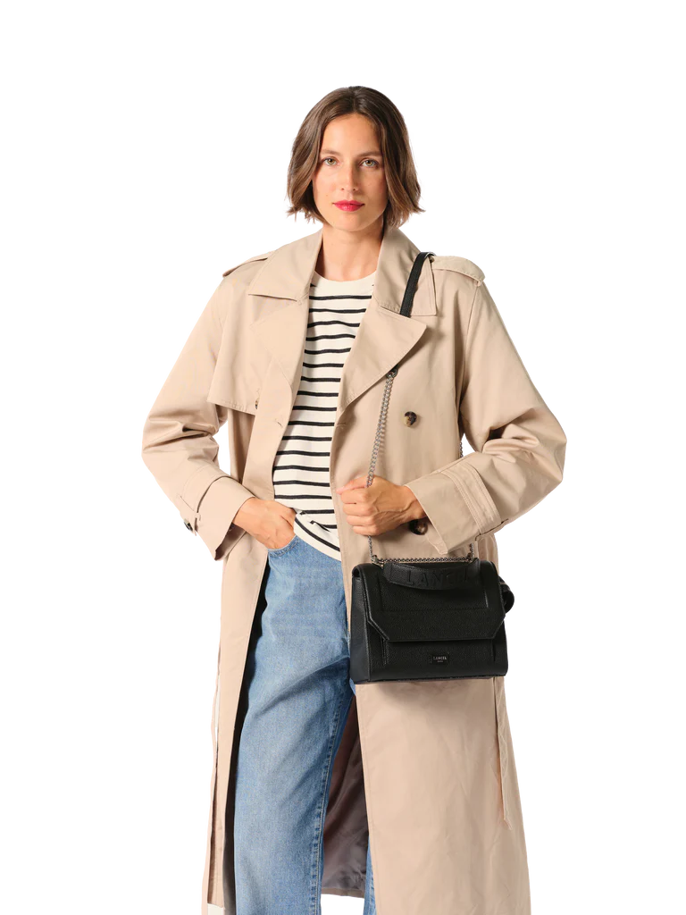 NINON - Noir - Sac rabat M