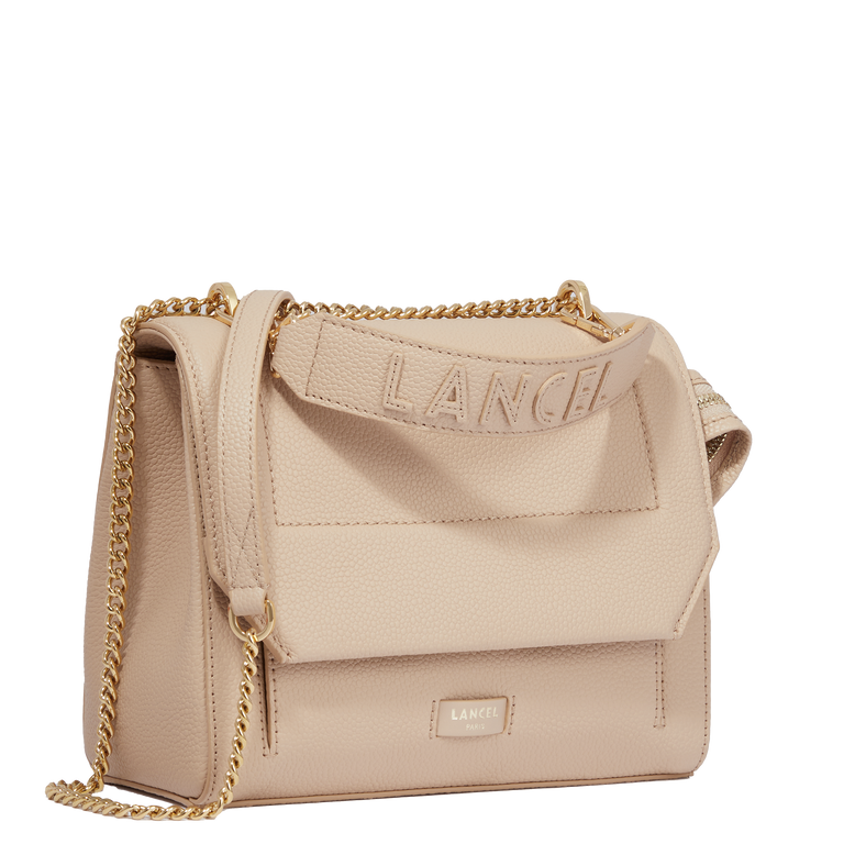 NINON - Cappuccino/Doré - Sac rabat M