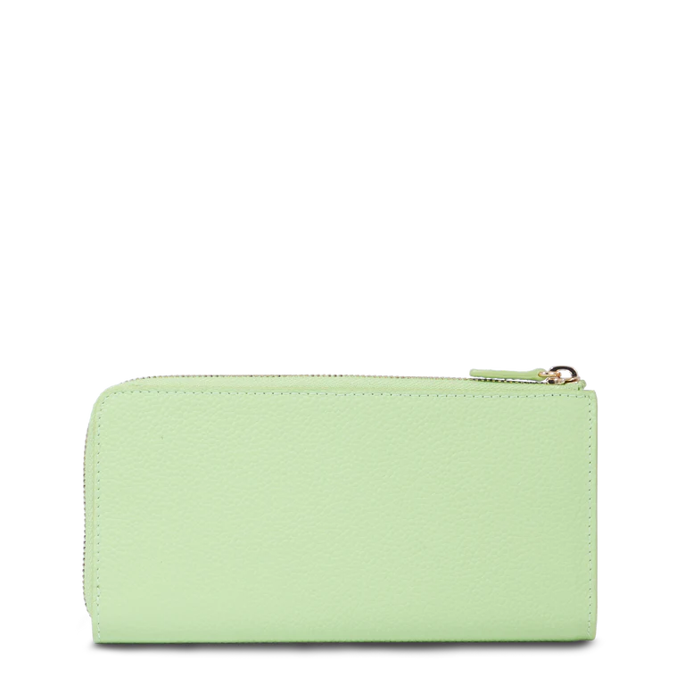 NINON - Vert pomme - Portefeuille zippé