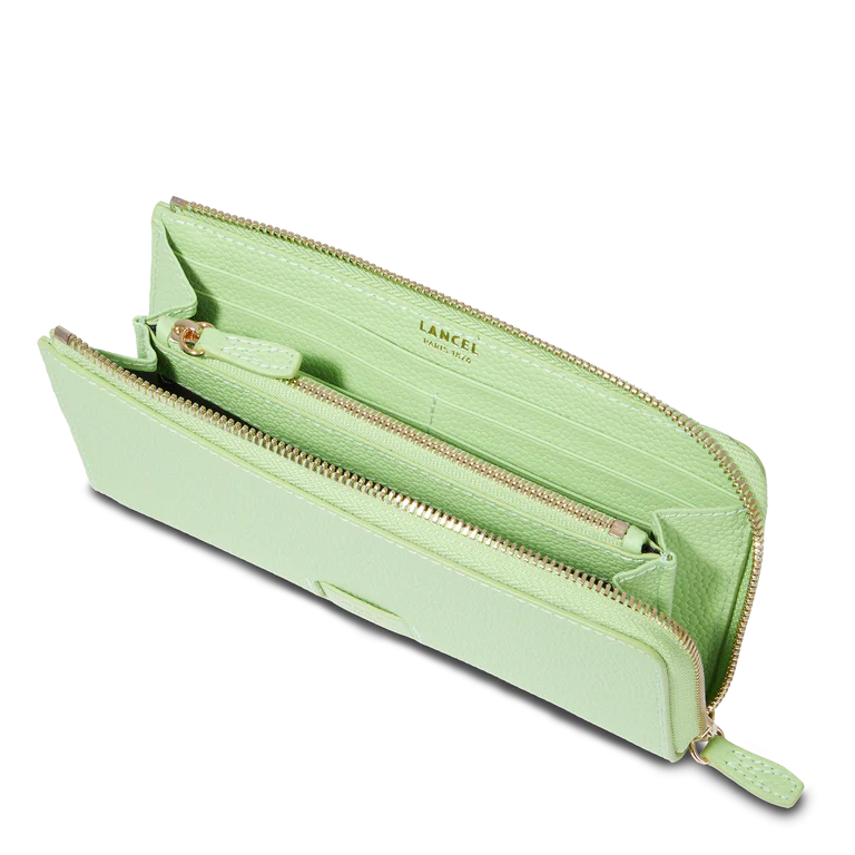 NINON - Vert pomme - Portefeuille zippé