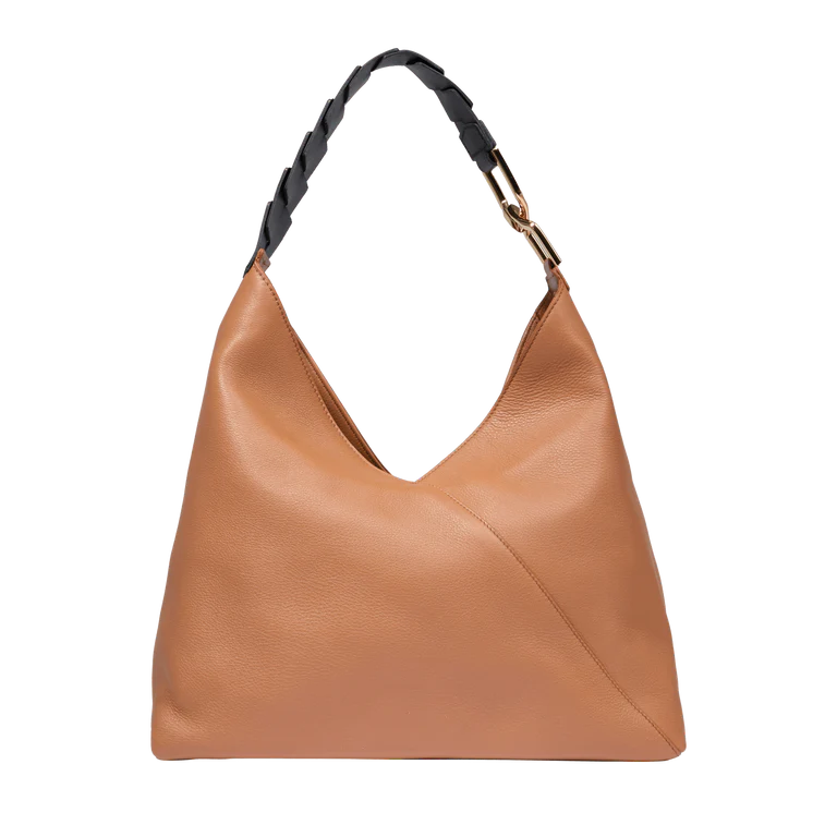 PAGODE - Camel - Sac hobo zippé