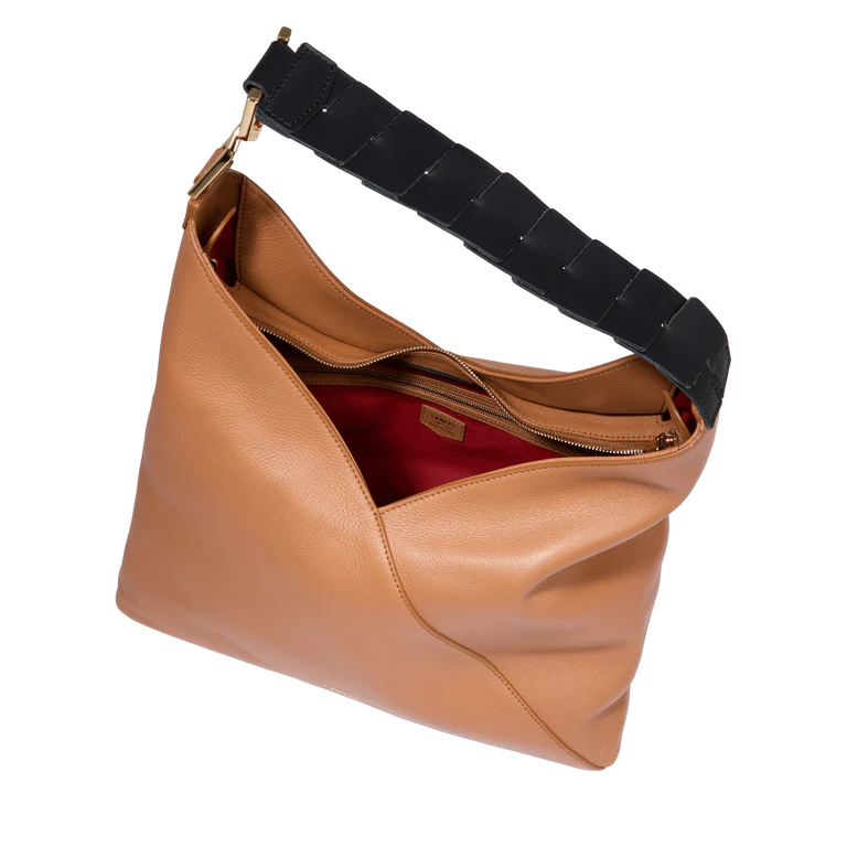 PAGODE - Camel - Sac hobo zippé