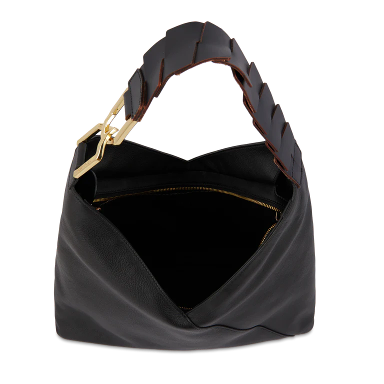 PAGODE - Noir - Sac hobo zippé