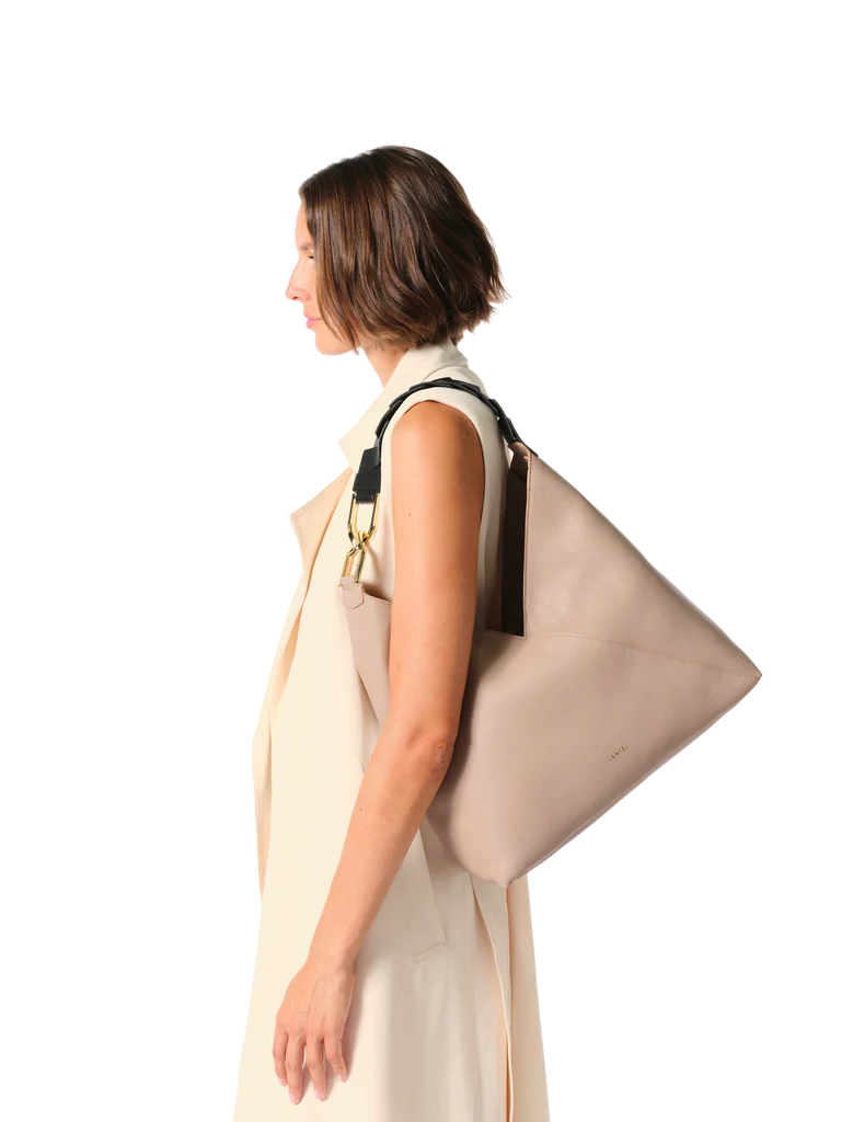 PAGODE - Naturel - Sac hobo zippé