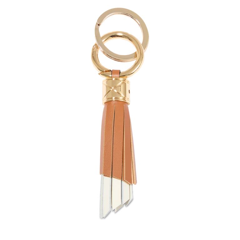 Porte clés - Camel/Neige - Pompon M