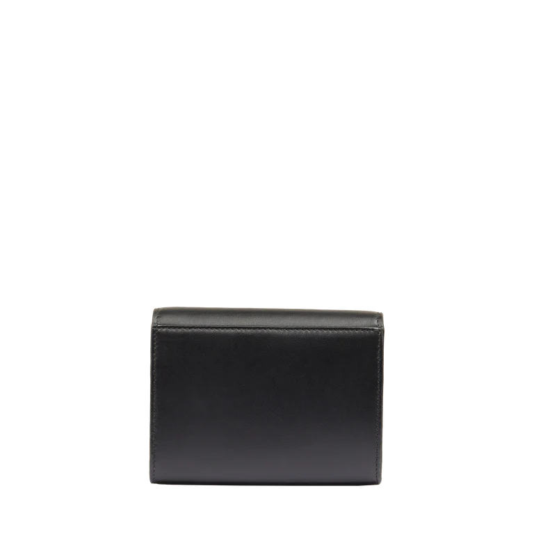 ANGÈLE - Noir - Portefeuille compact à rabat
