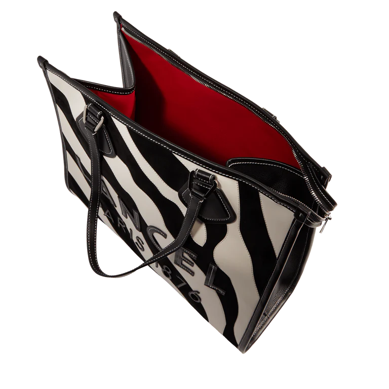 LANCEL TOTE - Noir/Blanc- Cabas zippé L