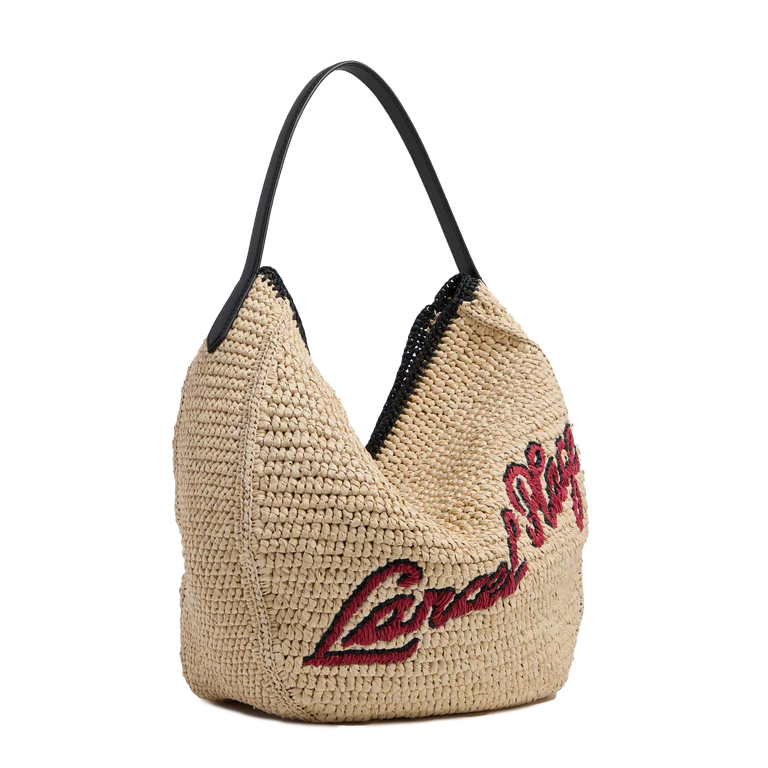 SUMMER MANIA - Naturel/Noir - Sac Hobo M