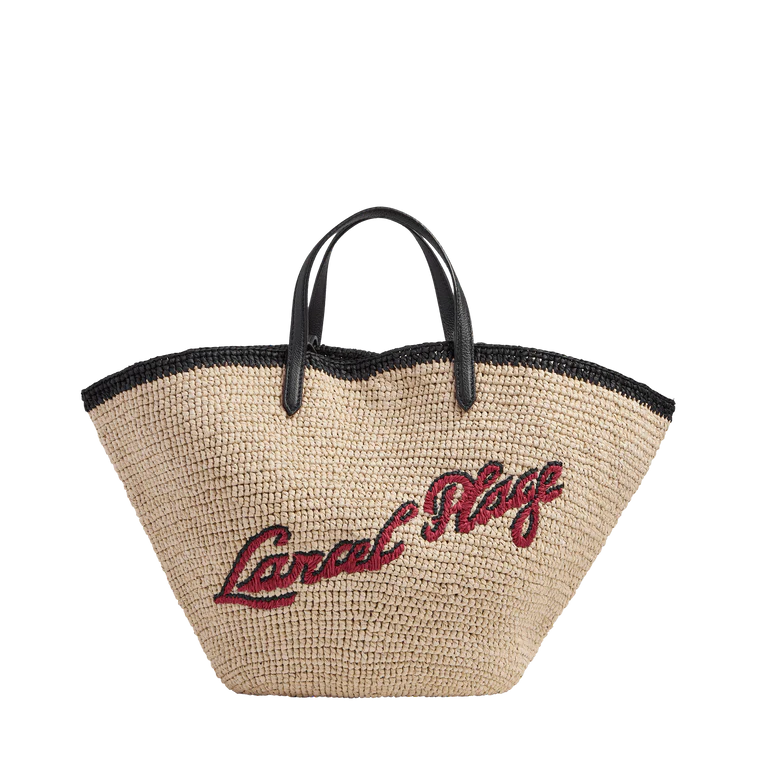 SUMMER MANIA - Naturel/Noir - SAC CABAS L DOUBLE PORTAGE