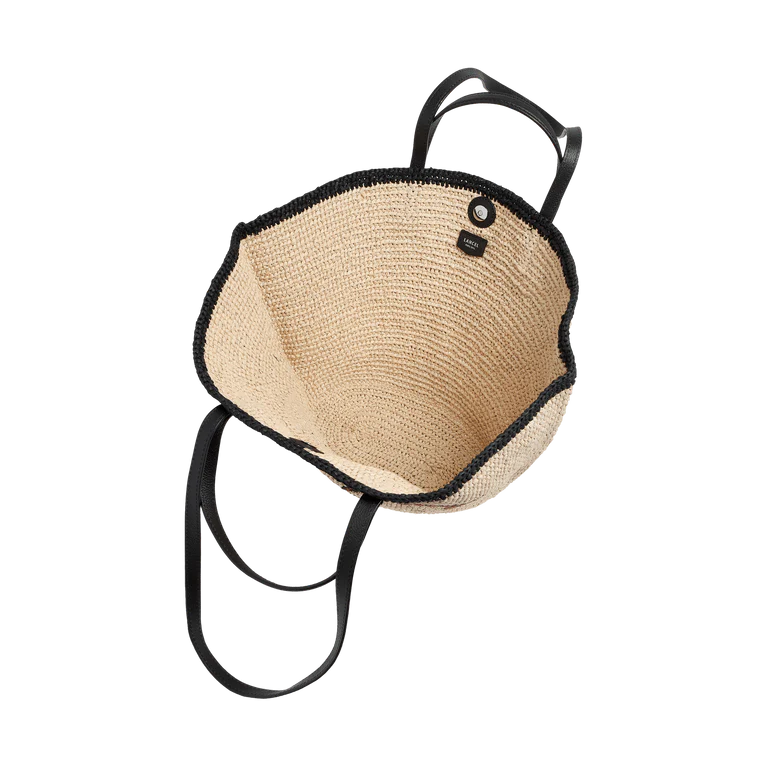 SUMMER MANIA - Naturel/Noir - SAC CABAS L DOUBLE PORTAGE