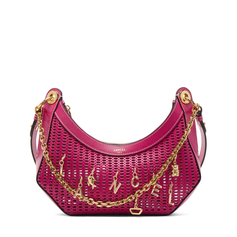 CROISETTE - Rose Sorbet - SAC M ZIP DOUBLE AVEC CHARMES