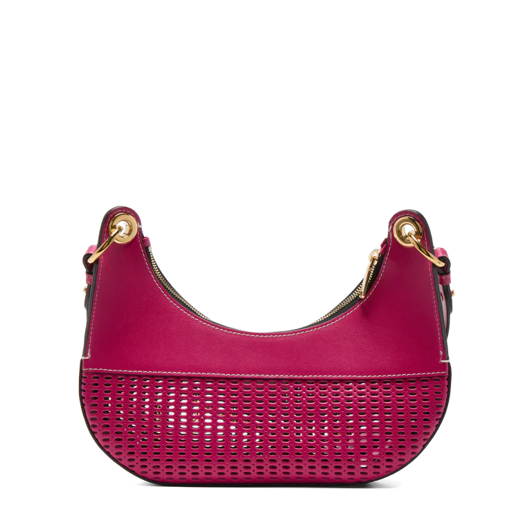CROISETTE - Rose Sorbet - SAC M ZIP DOUBLE AVEC CHARMES