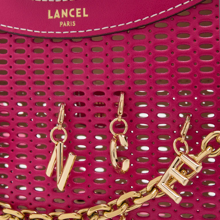 CROISETTE - Rose Sorbet - SAC M ZIP DOUBLE AVEC CHARMES