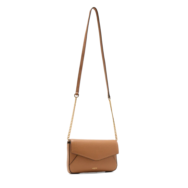 ENVELOPPE - Camel - POCHETTE SUR CHAÎNE AVEC PORTE-CARTES AMOVIBLE