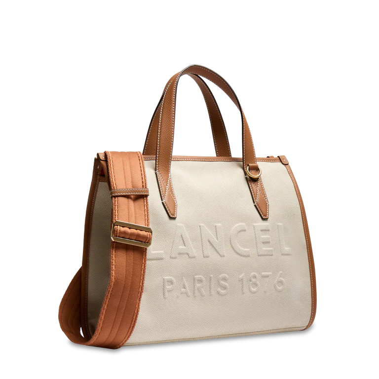 JOUR DE LANCEL - Naturel/Camel - SAC CABAS M ZIP À DOUBLE TRANSPORT