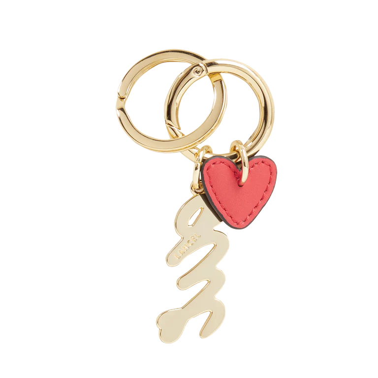 Saint-Valentin - Doré/Rouge - Porte clés "OUI"