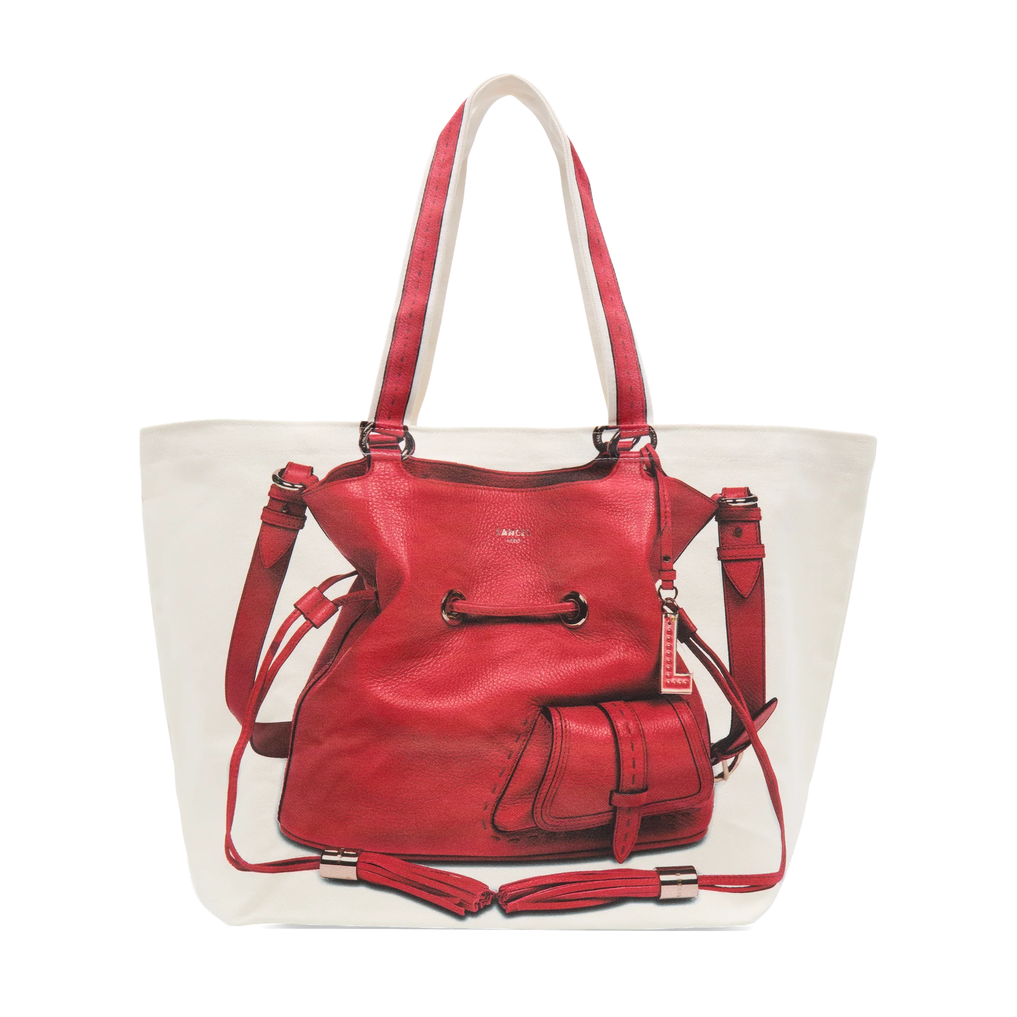 CAPSULE LANCEL 150 ANS - Naturel/Rouge - TOTE BAG