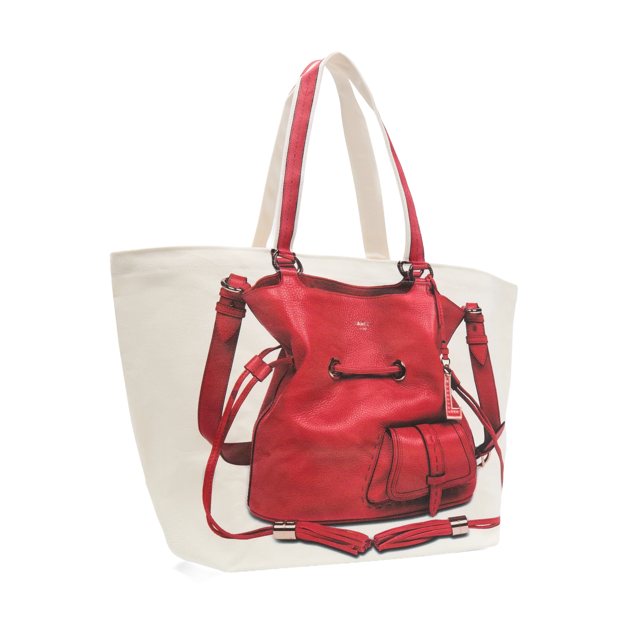 CAPSULE LANCEL 150 ANS - Naturel/Rouge - TOTE BAG