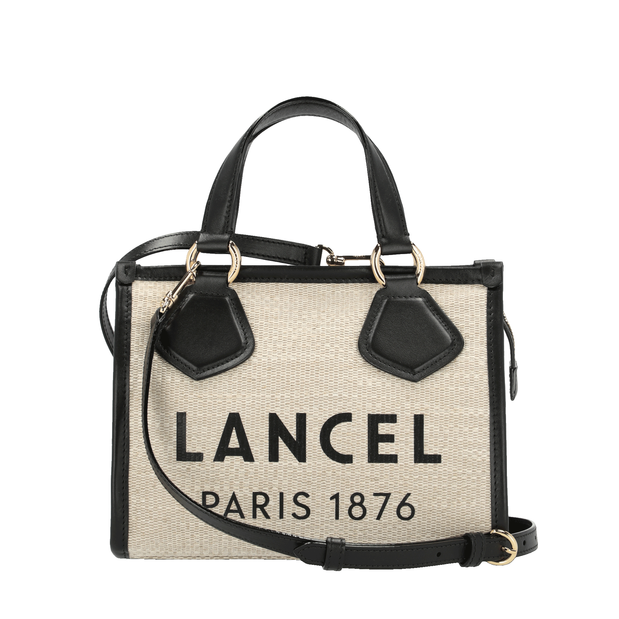 SUMMER TOTE - Nat/Noir - Petit modèle zippé