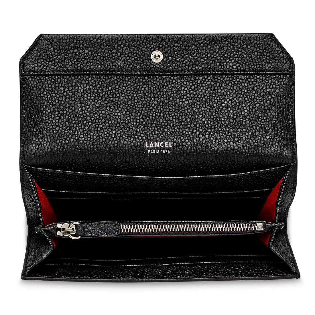 NINON - Noir - Portefeuille rabat