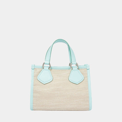 SUMMER TOTE - Nat/Menthe/Vert émeraude - Petit modèle zippé