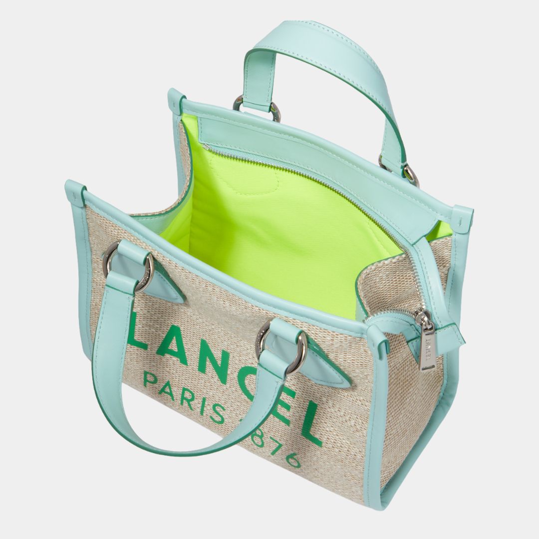 SUMMER TOTE - Nat/Menthe/Vert émeraude - Petit modèle zippé