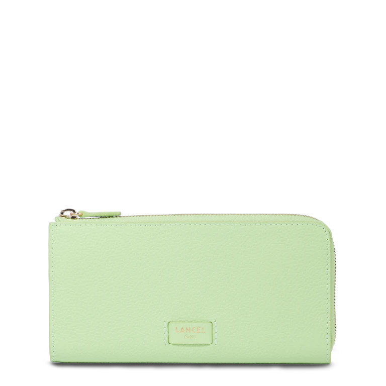 NINON - Vert pomme - Portefeuille zippé