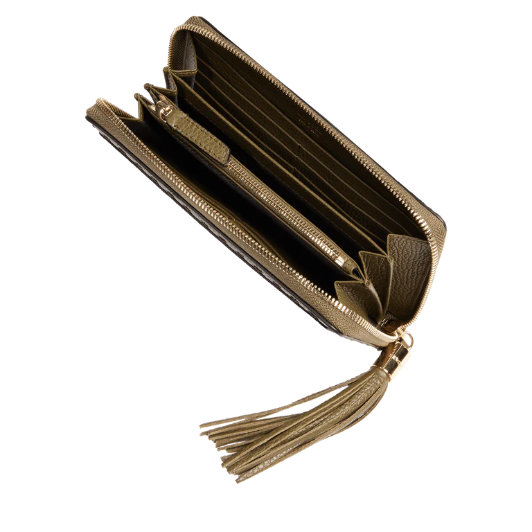 PREMIER FLIRT - Kaki Foncé - portefeuilles zippé