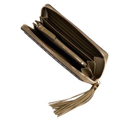 PREMIER FLIRT - Kaki Foncé - portefeuilles zippé