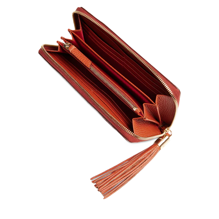 PREMIER FLIRT - Brique - Portefeuille zippé