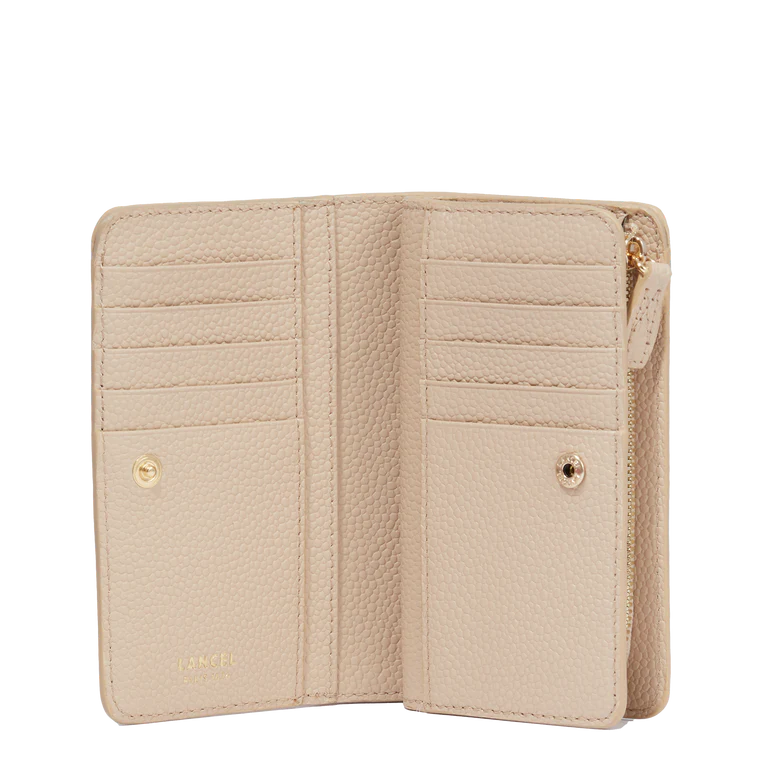 NINON - Cappuccino/doré - Portefeuille compact - Grand modèle