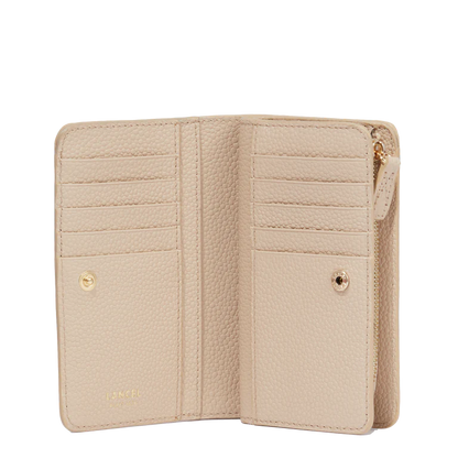 NINON - Cappuccino/doré - Portefeuille compact - Grand modèle