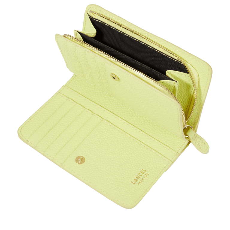 NINON - Citron vert - Portefeuille compact - Grand modèle