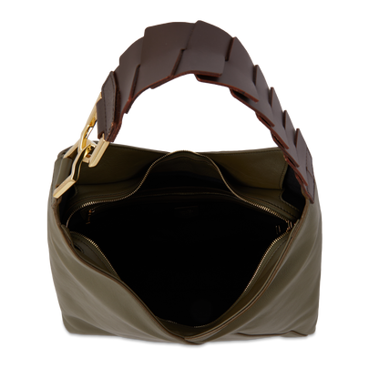 PAGODE - Dark Kaki - Sac hobo zippé