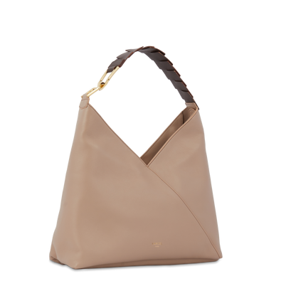 PAGODE - Naturel - Sac hobo zippé