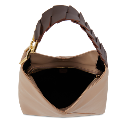 PAGODE - Naturel - Sac hobo zippé