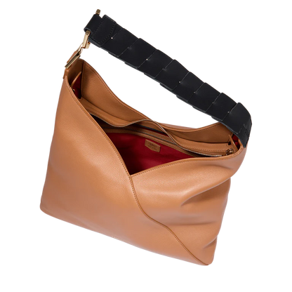 PAGODE - Camel - Sac hobo zippé