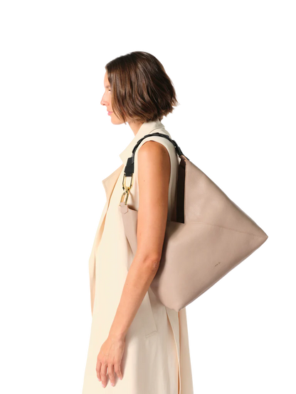 PAGODE - Naturel - Sac hobo zippé
