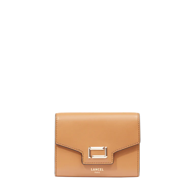 ANGELE - Camel - Portefeuille compact à rabat