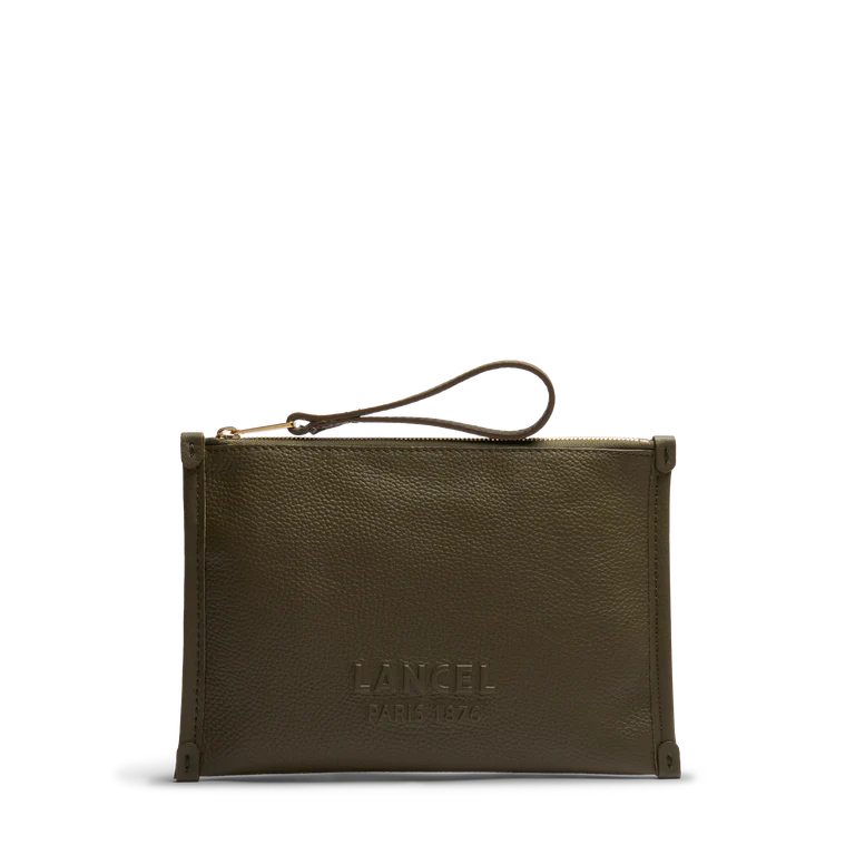 JOUR DE LANCEL - Kaki Foncé - Pochette Zippée S