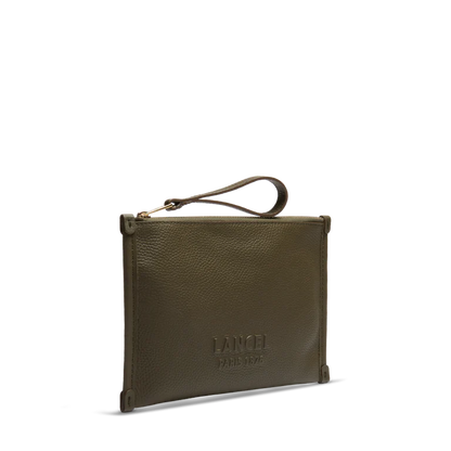JOUR DE LANCEL - Kaki Foncé - Pochette Zippée S