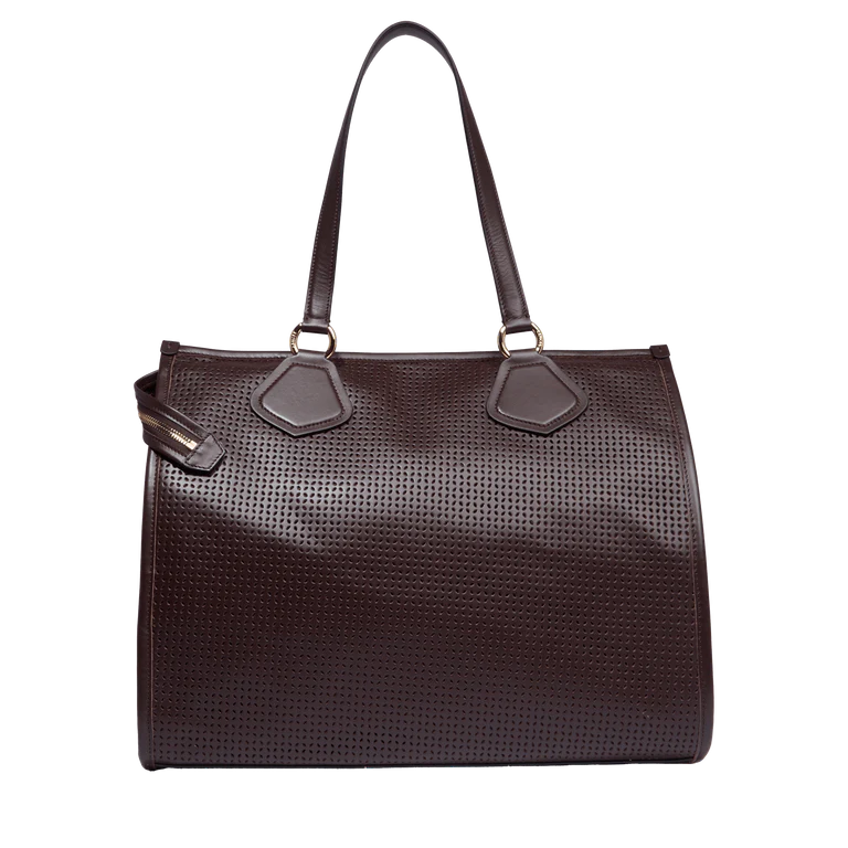 LANCEL TOTE - Chocolat - Cabas zippé - L