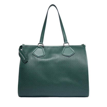 LANCEL TOTE - Vert imperial - Cabas zippé - L