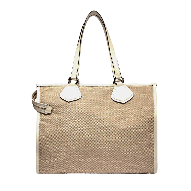 Lancel Tote - Nat/Blanc - Cabas zippé L