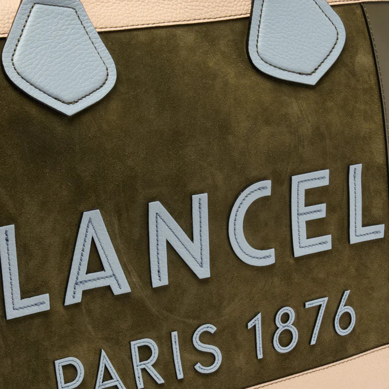 LANCEL TOTE - Multico Kaki foncé - Cabas zippé L