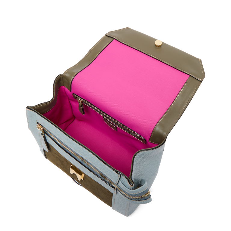 NINON - Multico Kaki Foncé - Sac rabat M