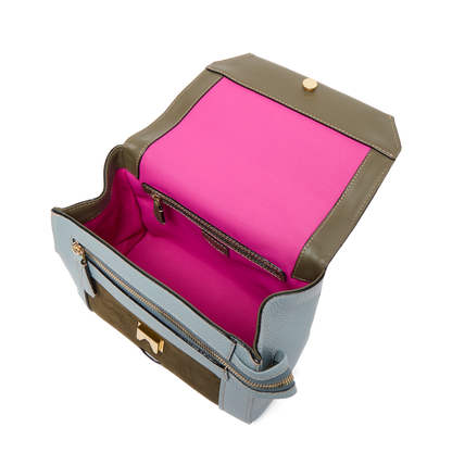 NINON - Multico Kaki Foncé - Sac rabat M