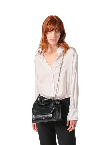 NINON - Noir - Sac rabat M